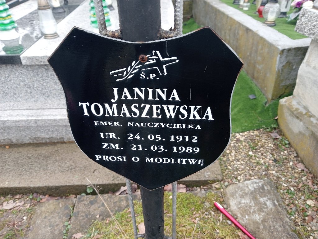 Grób Janina Tomaszewska